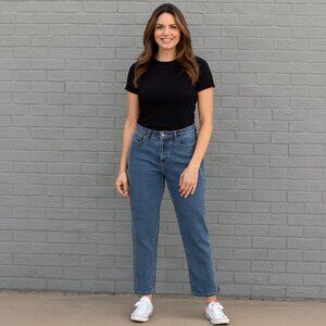 JeanBay Embroidered Denim Jeans | Size 12 | Boho Chic Cropped Fit